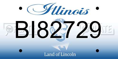 BI82729 Illinois License Plate
