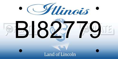 BI82779 Illinois License Plate