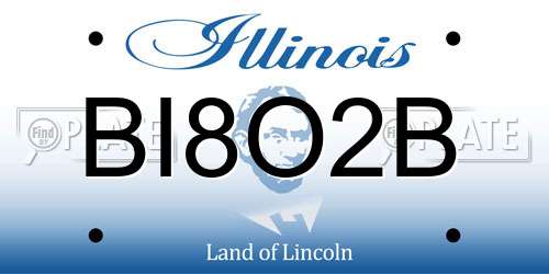 BI8O2B Illinois License Plate