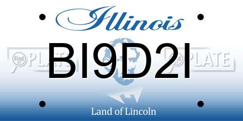 BI9D2I Illinois License Plate