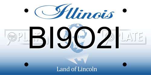 BI9O2I Illinois License Plate