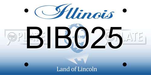 BIB025 Illinois License Plate