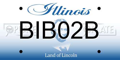 BIB02B Illinois License Plate