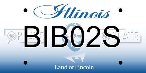 BIB02S Illinois License Plate