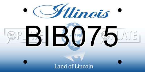 BIB075 Illinois License Plate