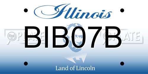 BIB07B Illinois License Plate