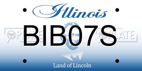 BIB07S Illinois License Plate