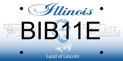 BIB11E Illinois License Plate