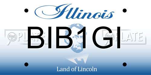 BIB1GI Illinois License Plate