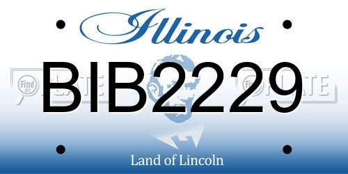 BIB2229 Illinois License Plate