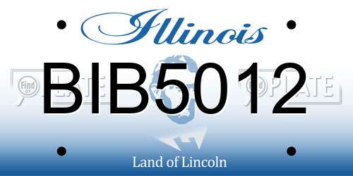 BIB5012 Illinois License Plate