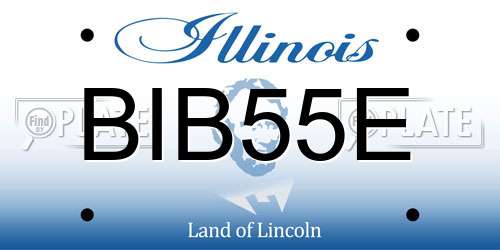 BIB55E Illinois License Plate