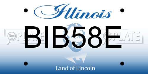 BIB58E Illinois License Plate