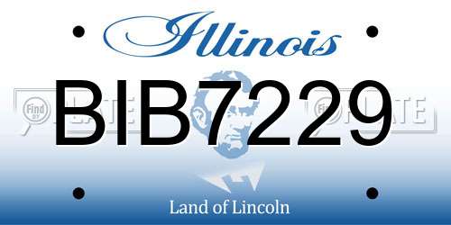 BIB7229 Illinois License Plate