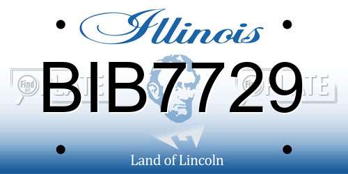 BIB7729 Illinois License Plate