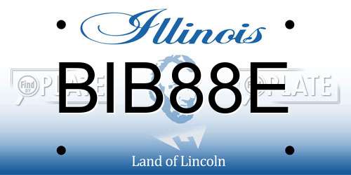 BIB88E Illinois License Plate