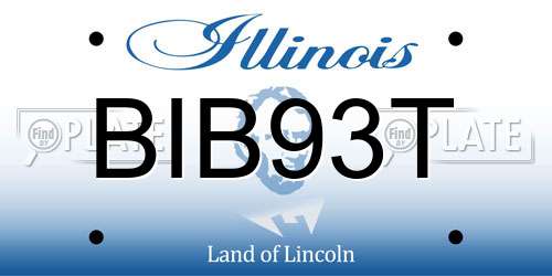 BIB93T Illinois License Plate