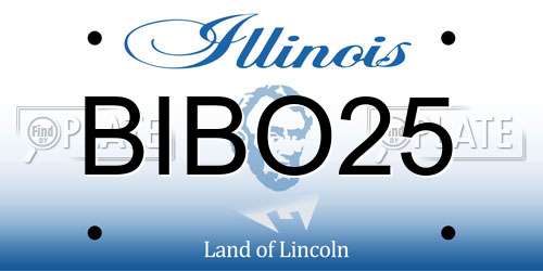 BIBO25 Illinois License Plate