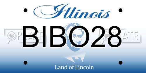 BIBO28 Illinois License Plate