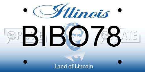 BIBO78 Illinois License Plate