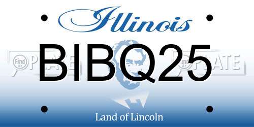 BIBQ25 Illinois License Plate
