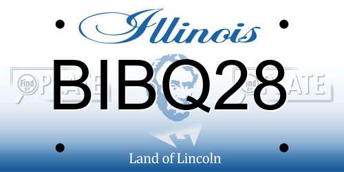 BIBQ28 Illinois License Plate