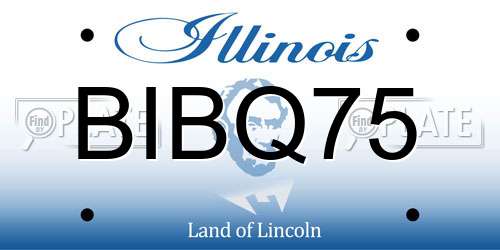 BIBQ75 Illinois License Plate