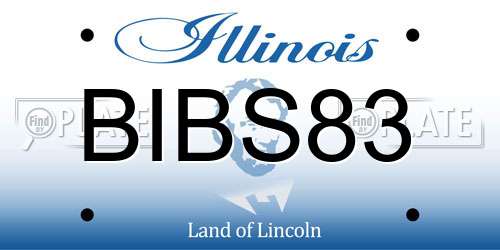 BIBS83 Illinois License Plate
