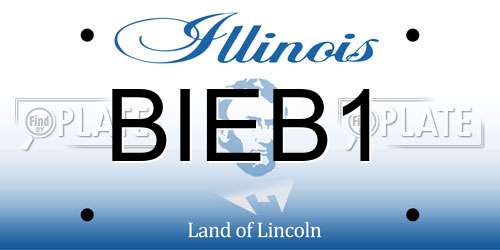 BIEB1 Illinois License Plate
