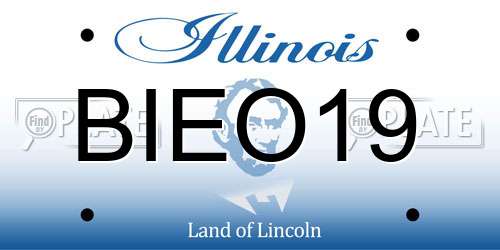 BIEO19 Illinois License Plate