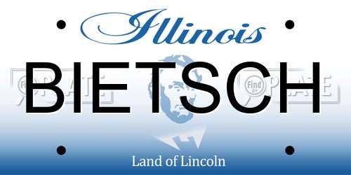 BIETSCH Illinois License Plate