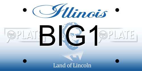 BIG1 Illinois License Plate