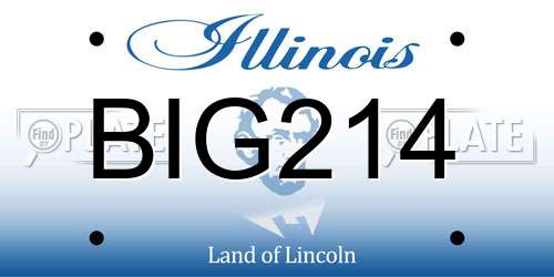 BIG214 Illinois License Plate