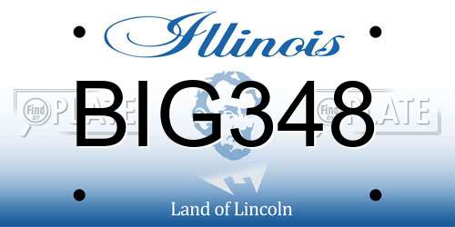 BIG348 Illinois License Plate