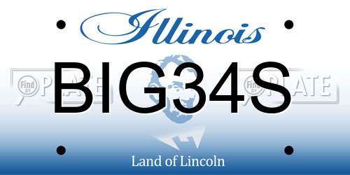 BIG34S Illinois License Plate