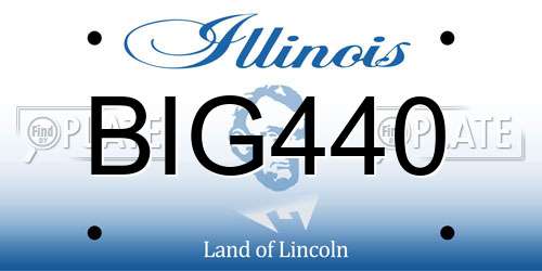BIG440 Illinois License Plate