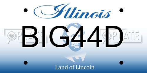 BIG44D Illinois License Plate