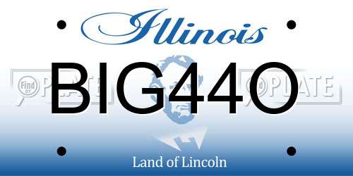 BIG44O Illinois License Plate