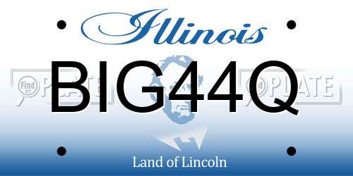BIG44Q Illinois License Plate