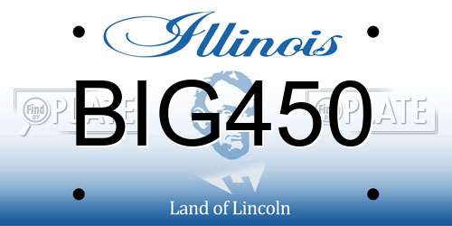 BIG450 Illinois License Plate