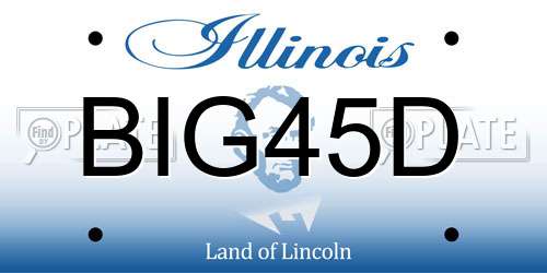 BIG45D Illinois License Plate