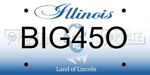 BIG45O Illinois License Plate