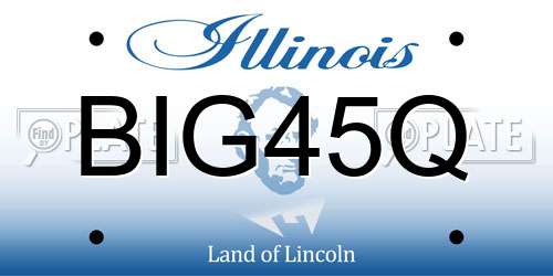 BIG45Q Illinois License Plate