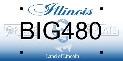 BIG480 Illinois License Plate