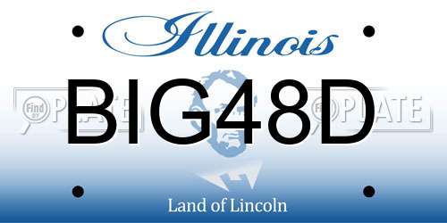 BIG48D Illinois License Plate