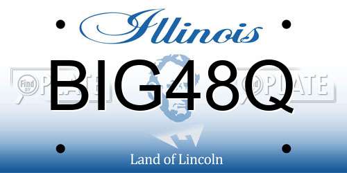 BIG48Q Illinois License Plate