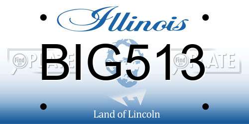 BIG513 Illinois License Plate