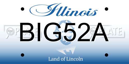 BIG52A Illinois License Plate