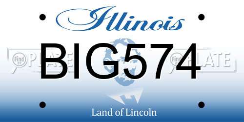 BIG574 Illinois License Plate