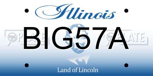 BIG57A Illinois License Plate